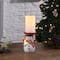 6" Snowman Ceramic LED Lit Candle Holder & Flameless Candle